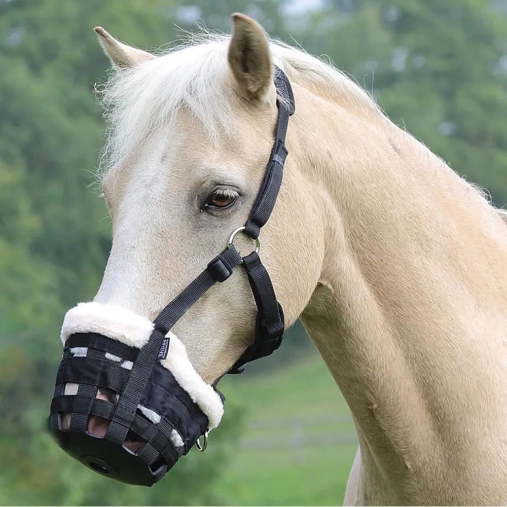 Shires Deluxe Grass Horse Muzzle Pony Size Equestrian
